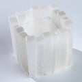 Natural Selenite Candle Holder for Tea Lights Irregularly Arranged Selenite Wand Candlesticks - Elegant Home Decor (Square Candle Holder)