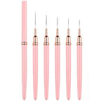 Metallic Nail Art Brushes Superfine Brush 5 Pcs Kit Professional Nail Liner Brush Nail Details Brush Nail Painting and Drawing Liner Brush for Nail Salons - color: g-5pcs