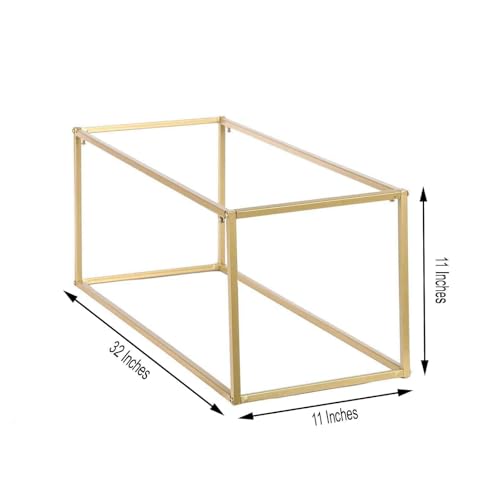 Efavormart 2 Pack 32" Matte Gold Wedding Flower Stand Metal Vase Column Stand Geometric Centerpiece Vase - color: Gold, size: 2 Pack 32''