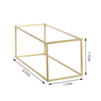 Efavormart 2 Pack 32" Matte Gold Wedding Flower Stand Metal Vase Column Stand Geometric Centerpiece Vase - color: Gold, size: 2 Pack 32''