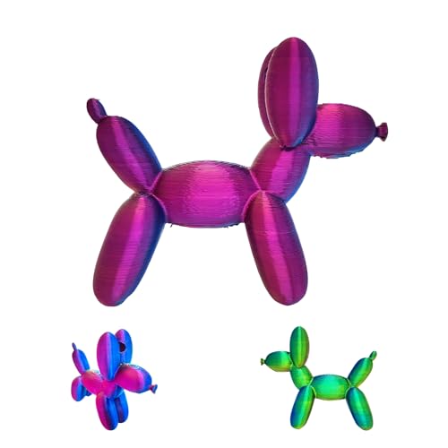 3D Printed Figurines Art Sculpture Toy Office Desk Shelf Decoration Colorful Abstract Sculpture Pieces Creative Display Decor - color: Balloon Dog, size: F