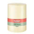 BOLSIUS 3 Wick Ivory Pillar Candle Large – 6x8 Inches - Premium European Quality - 100 Hours Burning Time - Smooth And Smokeless Flame - Relight Unscented Wedding, Dinner, Party, and Décor Candle - size: 6 x 8 Inches