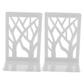Angoily 2pcs Abstract Tree Style Bookends Non-Skid Page Holders for Reading Chic Book Organizer Creative Design for Home Office and School Storage
