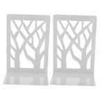 Angoily 2pcs Abstract Tree Style Bookends Non-Skid Page Holders for Reading Chic Book Organizer Creative Design for Home Office and School Storage