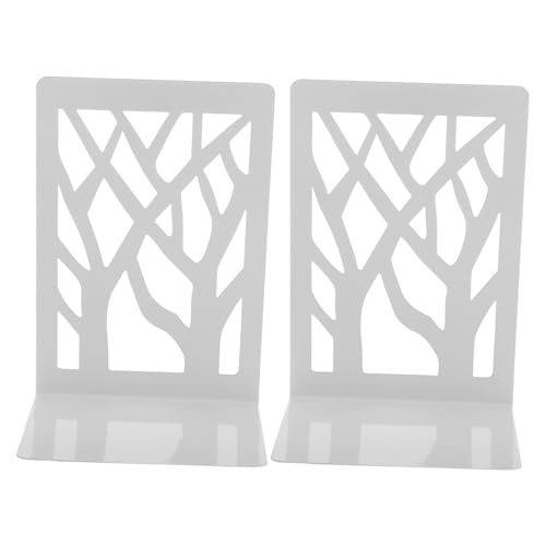 Angoily 2pcs Abstract Tree Style Bookends Non-Skid Page Holders for Reading Chic Book Organizer Creative Design for Home Office and School Storage