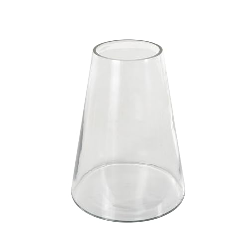 Deco 79 Glass Decorative Vase Cone Shaped Centerpiece Vase, Flower Vase for Home Decoration 9" x 9" x 12", Clear - size: 9" x 9" x 12"
