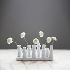 Bloomingville Stoneware Multi Vase with 8 Sections, White
