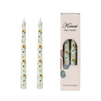 Taper Candles,10 inch 2pc Green Tapered Candles with Sunflower Printed, Unscented and Smokeless Long Burning Candles,Tall Candlesticks with Cotton Wicks,Ideal for Weddings, Home Décor - style: Sunflower