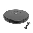 fotoconic Black Electric Motorized Rotating Turntable Display Stand with LED, 10 Inch / 25cm Diameter, 20 Lb Centric Loading for Shop Display - size: Black 10", 20 Lb Max Loading