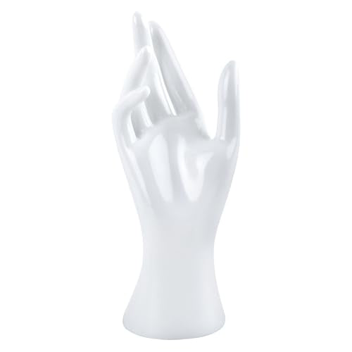 AUEAR, Female Mannequin Hand Display for Jewelry Holder Bracelet Necklace Ring Stand (White, 8.66"x2.95", 1 Pack) - color: White, size: 1 Pack