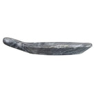 Hand-Carved Marble Dish with Handle, Grey - color: Gray, size: 5" x 4"