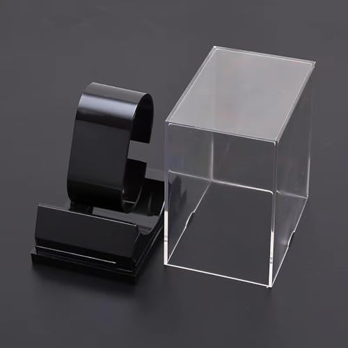 Watch Display Stand with Box 4PCS C Shape Single Watch Bracelet Display Rack Wrist Watch Display Holder Riser Fine Exhibition Store Trade Show for Jewelry Display Home Decor Retail Use