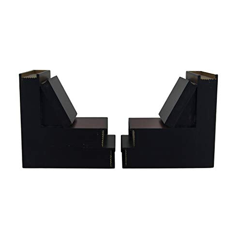 Bellaa Classic Wooden Book Bookends Library Hidden Drawers Vintage Cool Creative Unique Decorative Books Support Shelves Desk Organizer