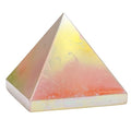 Amazing Gemstone Angel Aura Quartz Pyramid Crystal Healing Stones - 2" Great Pyramid Figurine of Natural Stone Pyramid for Meditation, Reiki, Chakra Balancing and Crystal Pyramids Grid - color: Angel Aura Quartz