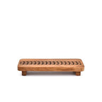 Pedestals Acacia Wood Decorative Rustic Bathroom Dishes Plant Bottles Candles Display (9" x 4" x 1.5")