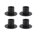 4 Pcs Black Taper Candle Holders,Retro Candlestick Holders Centerpieces for Home Decoration, Wedding Anniversary, Party, Housewarming Gifts. (Black 4pcs)