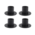 4 Pcs Black Taper Candle Holders,Retro Candlestick Holders Centerpieces for Home Decoration, Wedding Anniversary, Party, Housewarming Gifts. (Black 4pcs)