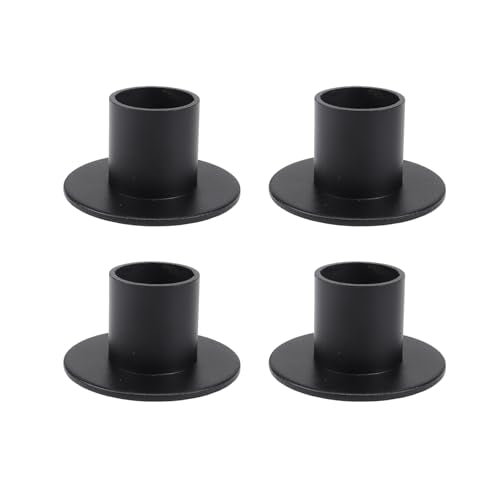 4 Pcs Black Taper Candle Holders,Retro Candlestick Holders Centerpieces for Home Decoration, Wedding Anniversary, Party, Housewarming Gifts. (Black 4pcs)