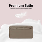 DGAZ Silk Purse Organizer Insert For Hermes Kelly Danse 22 bag，Silky Smooth Bag Organizer，Luxury Handbag & Tote Shaper（Etoupe grey，22） - color: Etoupe grey