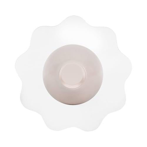 Kate and Laurel Acari Modern Scallop Pedestal Drink Table, 10 x 10 x 22, Clear Acrylic and Pink, Decorative End Table with Scalloped Acrylic Tabletop for Use as Small Plant Stand or Living Room Accent