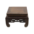 Wooden Display Stand Base 4.72" x 4.72" Wood Carved Craft Pedestal Traditional Wooden Base Oriental Antique Display Riser Square Pedestal Stands for Vase Crystal Ball Teapot Stone Flower Pot - size: Square, 4.72" x 4.72"