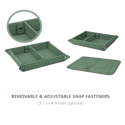 UnionBasic Medium Valet Tray, Jewelry Tray for Rings Earrings, Entryway Catchall Caddy for Coins Keys Change, Nightstand Bedside Valet Holder, Trays for Electronic Gadgets, Malachite Green Plus - color: Malachite Green, size: 9.5" x 7.9" x 2"