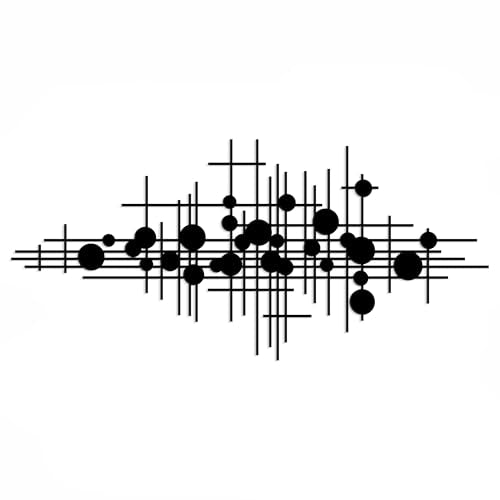Rajukit Large Modern Geometric Abstract Metal Wall Art – Large Metal Wall Sculpture for Living Room, Versatile Home Decor(31.5 * 14.5”) - size: 31.5"L x 14.5"W