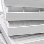 White PU Leather Jewelry Display Tray 24 Grids Pendant Earrings Necklace Organizer Display Showcase Jewelry Storage Tray - size: 24 Grid with insert