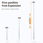 OATSBASF Heavy-Duty iPad Floor Stand - 66.1" Height-Adjustable Universal Tablet Holder, Overhead Bed Stand Fits 4.7-12.9" iPad Pro/Air/Mini, Kindle & Cell Phones