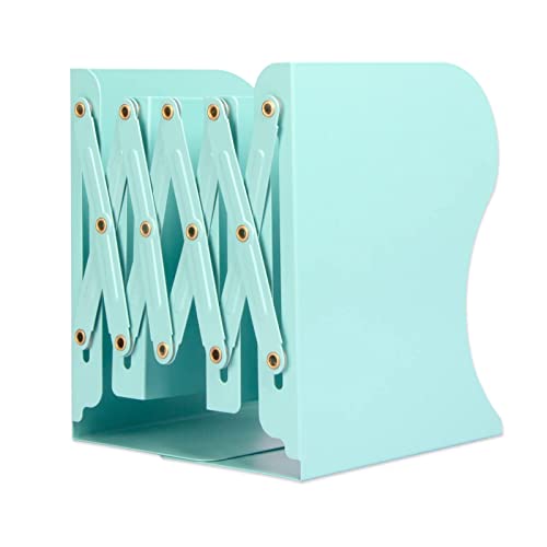 Aobopar Book Ends, Bookends for Shelves, Book Organizer for Desk, Metal Bookends for Heavy Books, Book Holders for Shelves, Suitable for Office, Home and School Use (Mint Green) - color: Mint Green