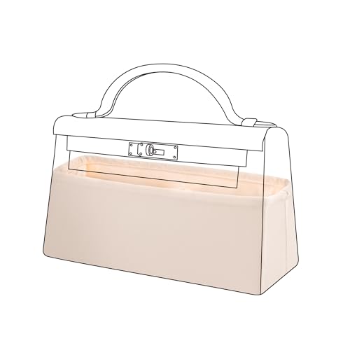 DGAZ Bag Organizer Insert, Silk Purse Organizer, Luxury Handbag & Tote, Fits Mini Kelly Bags (Craie, MiniKelly1) - color: Craie, size: miniKelly1