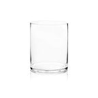 WGV Cylinder Vase, Width 8", Height 10", Clear Wide Large Diameter Flower Glassware, Floral Container, Planter Terrarium for Wedding Party Event, Home Accent Decor, 1 Piece - size: 8"x10"H