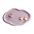 Gifts For Women Small Cloud Ceramic Jewelry Dish Tray, Vanity Ring Dish Ceramic Trinket Ring Holder, Room Decor Aesthetic,Decorative Cloud Vanity Key Tray Present for Wife Mom Daughter (Cloud-Purple) - style: Cloud-Purple