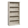 Sauder 5 Tier Book Shelf Wooden Bookcase Multipurpose Bookshelf for Home Office, Living Room, in Chalked Chestnut - color: Chalked Chestnut
