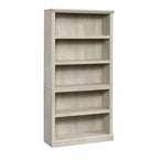 Sauder 5 Tier Book Shelf Wooden Bookcase Multipurpose Bookshelf for Home Office, Living Room, in Chalked Chestnut - color: Chalked Chestnut
