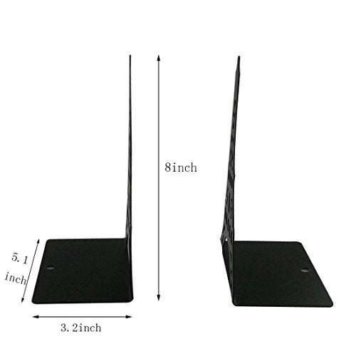 One Pair Creative Paris Eiffel Tower Book Organizer Metal Bookends for Kids School Library Desk Study Home Office Decoration Gift (Black) - color: Black