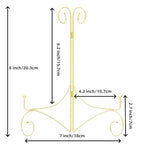 Plate Display Stands with Hinged Folding Design, 8 Inch Picture Frame Stand for Tables, Decorative Easels for Plates, Photos, Cards and Books, 8’’ Gold