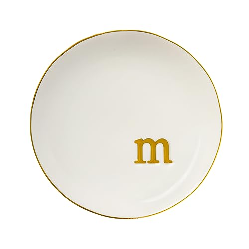 Ceramic Ring Holder for Jewelry, Jewelry Tray, Ring Dish, Aesthetic Room Decor, Engagement Gifts Bride Gifts Wedding Gifts for Women, White, 4.75"(M) - color: M