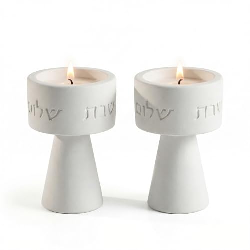 Solura Luxury Candle Holder Set – Modern Décor for Living Room & Dining Table - White - color: White (Solura), size: Short