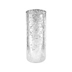 WGVI Hurricane Candle Holder Sleeve, W: 4", Ht: 10", Silver Speckled Glass Cylinder Open Both Ends, Chimney Tube Shade, 1 Piece - size: 4x10"H