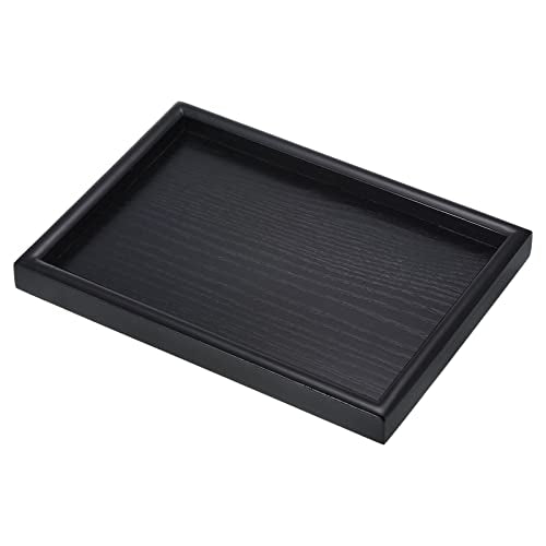 PATIKIL Wood Serving Tray 10x7 Inch Outer Base, Rectangular Decorative Platter for Home Decor Kitchen Table Candle Holder, Black - size: 10x7 Inch