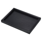 PATIKIL Wood Serving Tray 10x7 Inch Outer Base, Rectangular Decorative Platter for Home Decor Kitchen Table Candle Holder, Black - size: 10x7 Inch