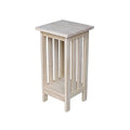 International Concepts Mission Plant Stand, 24-Inch High, Solid Parawood, Unfinished - size: 24 Inch