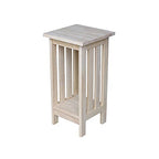 International Concepts Mission Plant Stand, 24-Inch High, Solid Parawood, Unfinished - size: 24 Inch