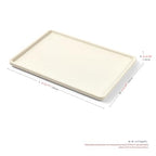 Microfiber Jewelry Trays Stackable Ring Earring Bracelet Necklace Bangle Watch Display Tray Drawer Organizer 13.77 * 9.44 * 0.59inch (White - color: Beige, size: 35*24cm Tray