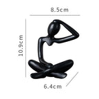 Fenteer Thinker Figurine Abstract Sculpture Desktop Ornament Minimalist Statue Creative Hollow Design Made of Pp Suitable for Office Home Decoration Gift