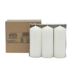 Stonebriar 3 Pack Tall 3 x 8 Inch 80 Hour Long Burning Unscented White Wax Pillar Candles - size: 3" x 8", style: Pack of 3