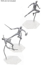 4PCS Transparent Action Figure Stand, Doll Model Display Holder Base, Action Figure Display Stand Base Compatible with Gundam 1/144 Toy HG RG SD SHF with screwdriver.