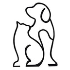 Modern Metal Cat Wall Art Sculpture, Black Minimalist Home Decor, Living Room Wall Decoration (Rely on Cats and Dogs)