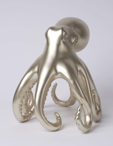 Octopus Statue Abstract Sculpture Decor Modern Gift Table Centerpiece Figurine for Home Office Living Room Polyresin 8.7 Inch